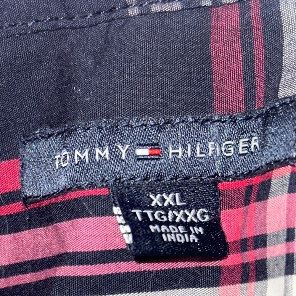 Tommy Hilfiger XXL Plaid - Pink White Blue Button Down Dress - Picture 3 of 3